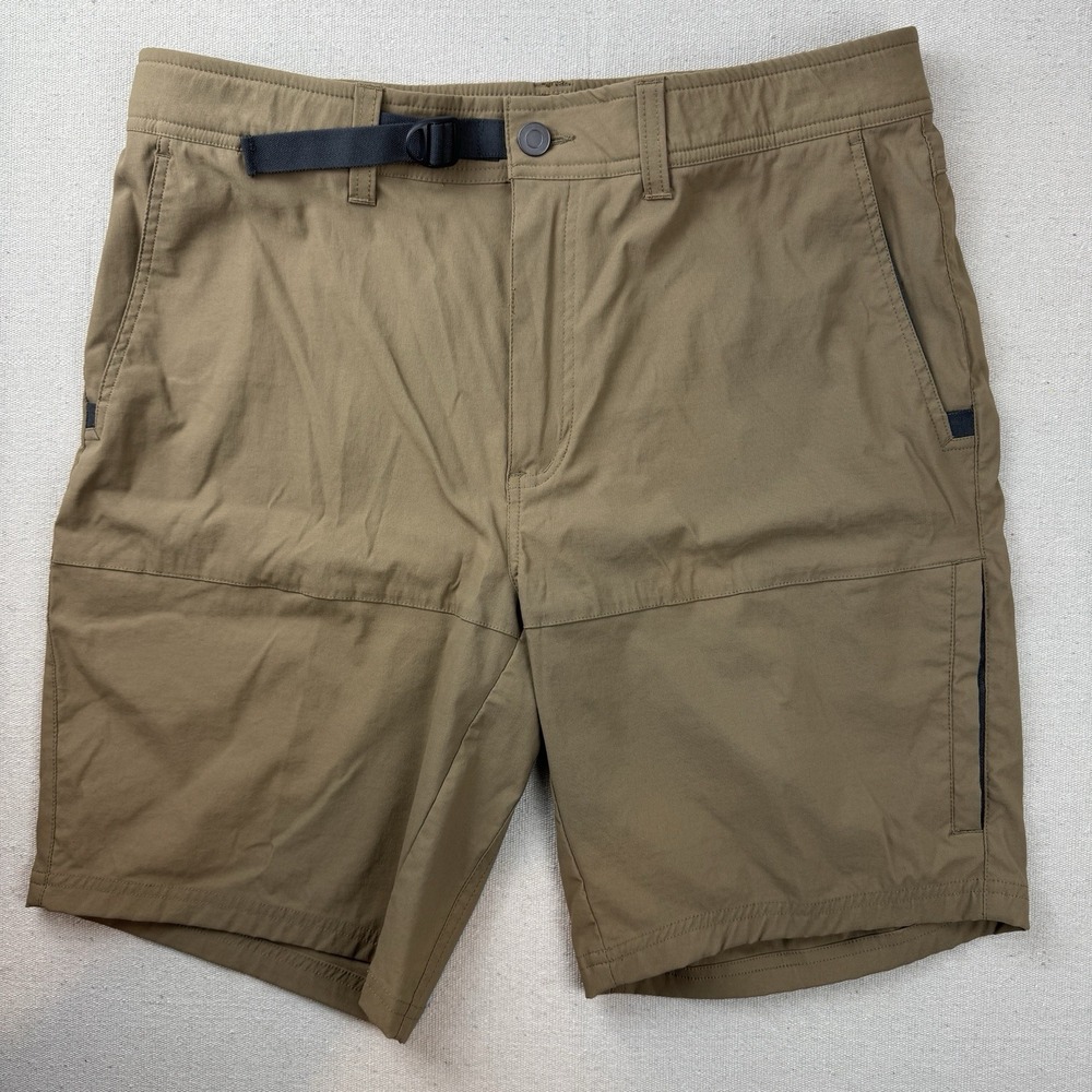 Free Country Men's 34 Khaki Shorts Nylon Stretch  Hiking Walking Casual